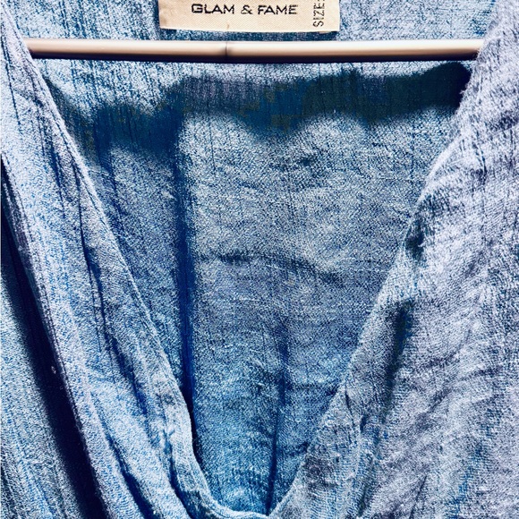 SOLD/ Vintage style blue midi dress by Glam and Fame. - Picture 3 of 4